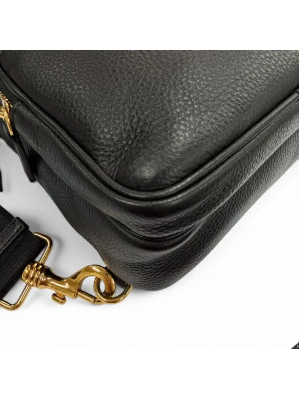 Versace Cowhide Medusa Leather Sling Bag Black Gold